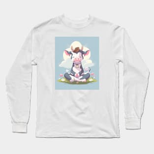 Cute Meditating Long Sleeve T-Shirt